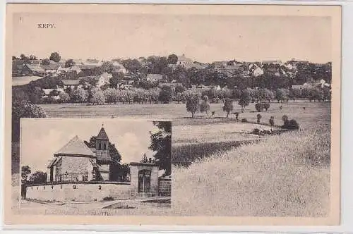 902371 Mehrbild Ak Krpy in Böhmen Totalansicht und Kirche 1937