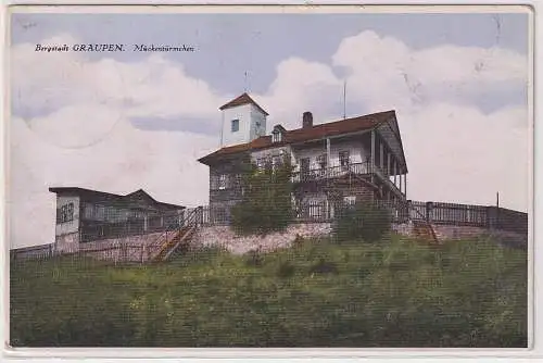 59906 Ak Bergstadt Graupen Krupka Mückentürmchen 1943