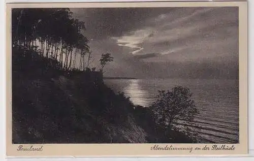 64999 Ak Samland Abenstimmung an der Steilküste um 1930