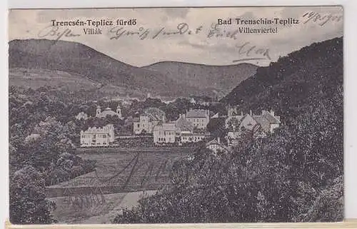 14993 Ak Bad Trentschin-Teplitz (Trenčianske Teplice) Villenviertel 1905