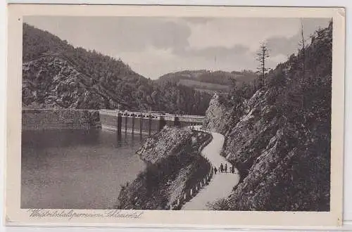 10747 Ak Weistritztalsperre im Schlesiertal um 1930