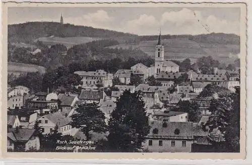 05118 Ak Asch Aš im Sudetengau Blick auf St.Niklas 1940