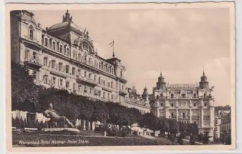 906863 Ak Marienbad Mariánské Lázne Hotel Weimar Hotel Stern 1941