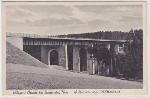 908110 Ak Stadtroda Zeitzgrundbrücke 1938