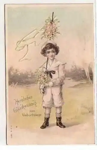 40396 Präge Ak Glückwunsch zum Geburtstag 1906