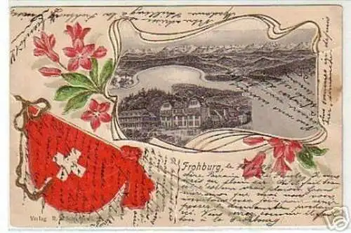 05012 Präge Ak Lithographie Frohburg Schweiz 1904