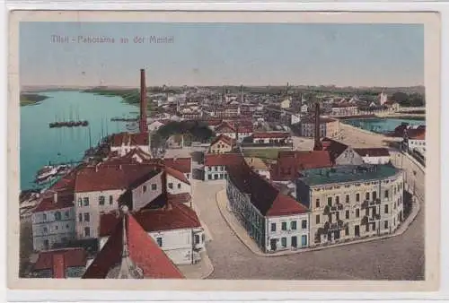 64460 Ak Tilsit Sowetsk (Kaliningrad) Panorama an der Memel 1912