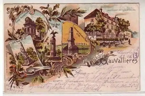 45190 Ak Lithographie Gruß aus Lauvallieres 1915