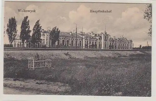 34502 Ak Wolkowysk Weissrussland Hauptbahnhof um 1915