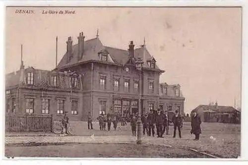 45174 Ak Denain La Gare du Nord um 1915