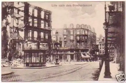 20431 Ak Lille nach dem Bombardement um 1916