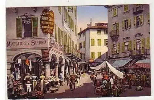 35396 Ak Une Rue a Lugano Schweiz um 1920