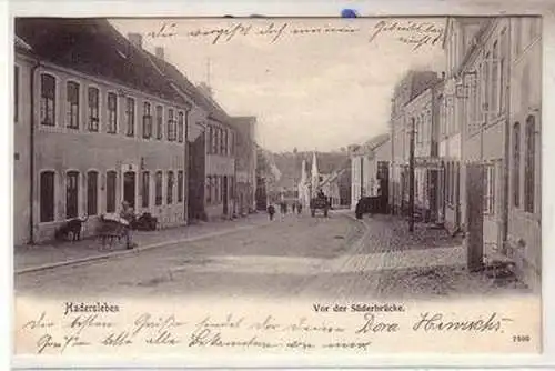 53516 Ak Hadersleben Haderslev Dänemark vor der Süderbrücke 1904