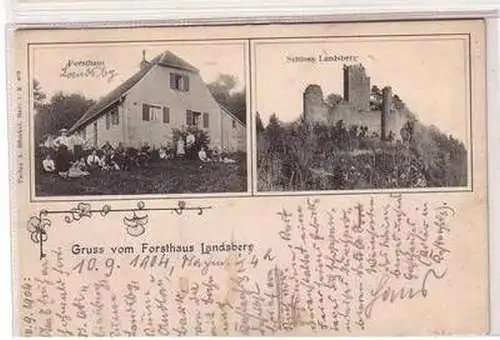 50904 Mehrbild Ak Gruß vom Forsthaus Landsberg im Elsass 1904