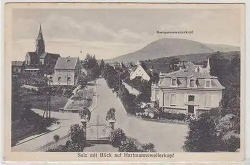 54526 Ak Sulz mit Blick auf Hartmannsweilerkopf im Elsass um 1915