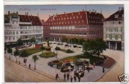 30494 Ak Straßburg im Elsass Gutenbergplatz 1918