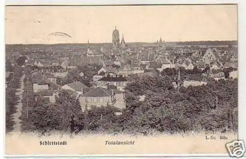 28876 Ak Schlettstadt im Elsass Totalansicht 1908