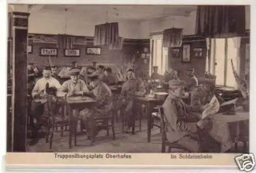 34450 Ak Truppenübungsplatz Oberhofen Soldatenheim 1915