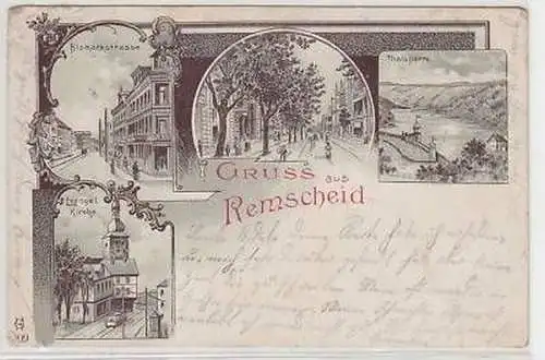 42727 Ak Lithographie Gruß aus Remscheid 1903