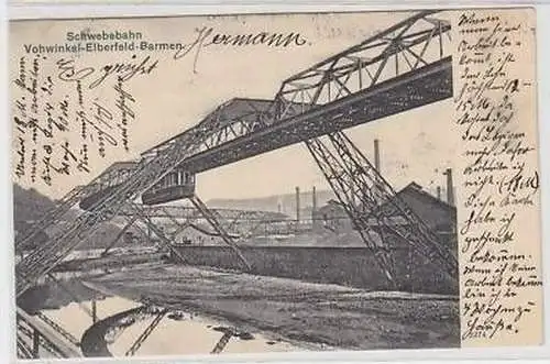 42105 Ak Schwebebahn Vohwinkel Elberfeld Barmen 1903