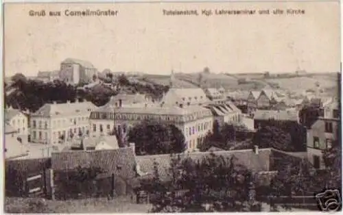 14218 Ak Gruß aus Cornelimünster Totalansicht 1917