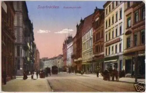 13631 Ak Saarbrücken Bahnhofstrasse 1916