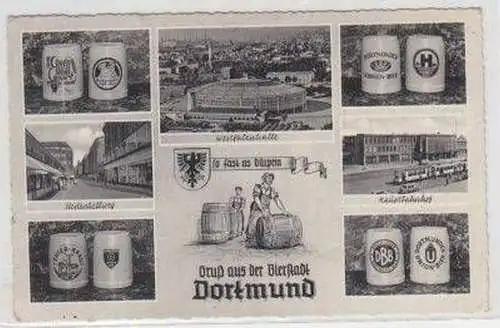 05921 Mehrbild-Ak Gruß aus der Bierstadt Dortmund 1957