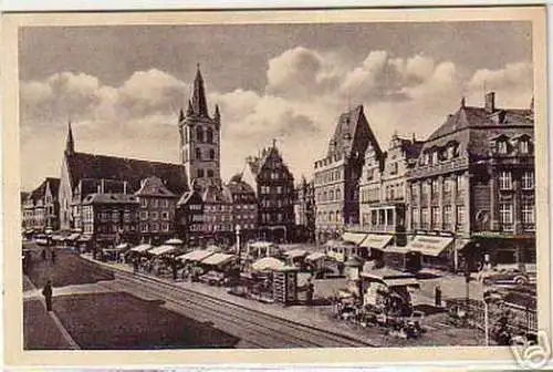 05994 Ak Trier Hauptamrkt mit Verkaufsständen 1943