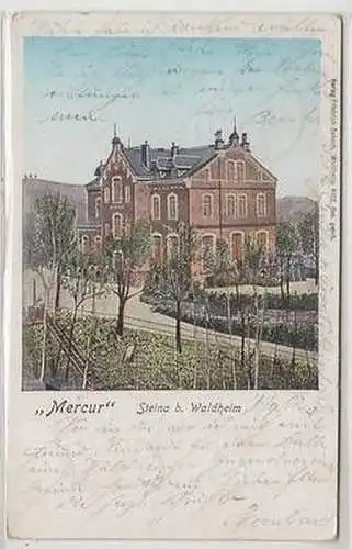 18641 Ak Steina bei Waldheim Haus "Mercur" 1902