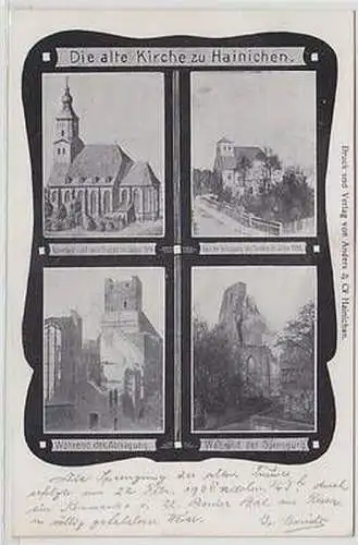 47580 Mehrbild Ak Die alte Kirche zu Hainichen um 1900