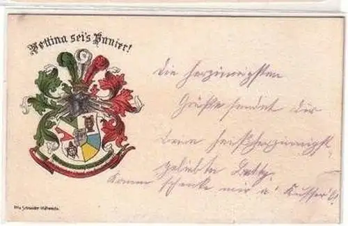 44126 Studentika Ak Mittweida "Wettina sei´s Panier" um 1910