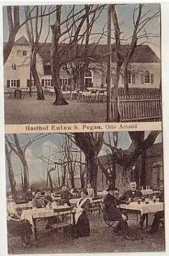 33991 Ak Gasthof Eulau bei Pegau Otto Arsand 1914