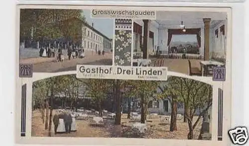 33625 Mehrbild-Ak Grosswischstauden Gasthof 1913