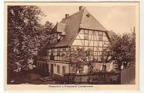 39622 Ak Lichtenwalde Restaurant & Fleischerei um 1920