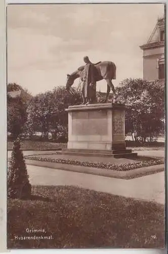 69157 Ak Grimma Husarendenkmal 1925