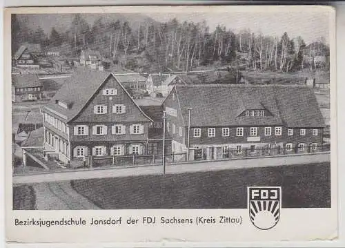 69250 Ak Bezirksschule Jonsdorf der FDJ Sachsens (Kreis Zittau) um 1950