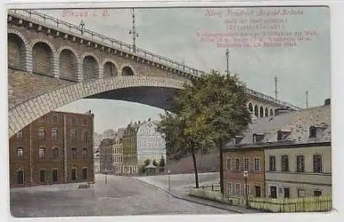 35827 Ak Plauen König Friedrich August Brücke 1906