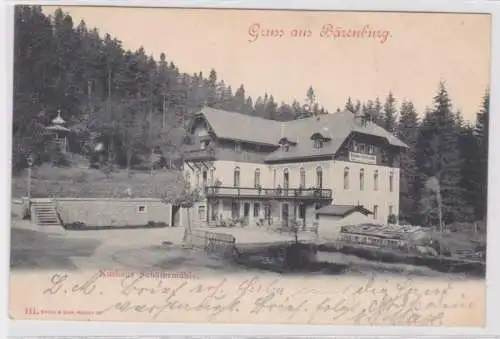 50690 Ak Gruss aus Bärenburg Kurhaus Schäfermühle 1900