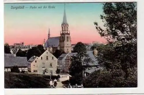 41780 Ak Burgstädt Partie mit der Kirche um 1910