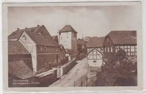 90960 AK Gumperda - Herrengasse und Kirche um 1930