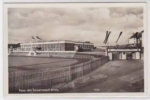 57392 AK Haus der Turnerschaft Greiz - Gesamtansicht des Sportgeländes 1929