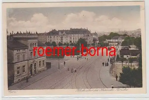 83285 Ak Gera Blick über die Heinrichsbrücke mit Strassenbahn 1917