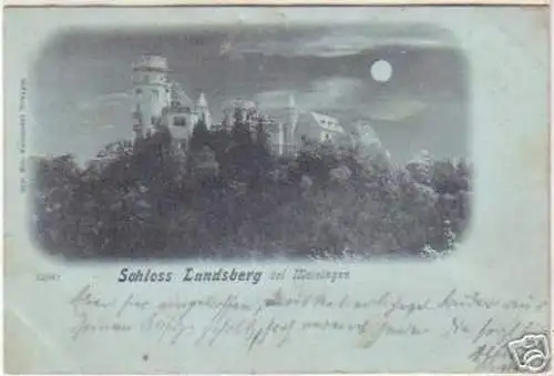 17494 Ak Schloss Landsberg bei Meiningen 1899