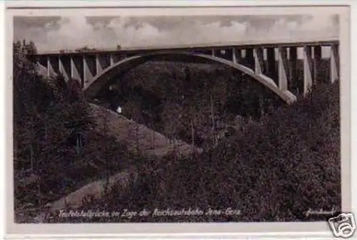 28202 Ak Teufelstalbrücke Reichsautobahn Jena-Gera 1920