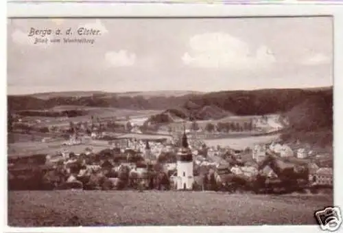 35033 Ak Berga a.E. Blick vom Wachtelberg um 1927