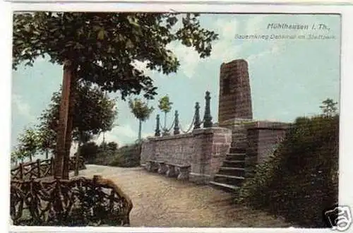 31481 Ak Mühlhausen in Thür. Bauernkrieg Denkmal 1912