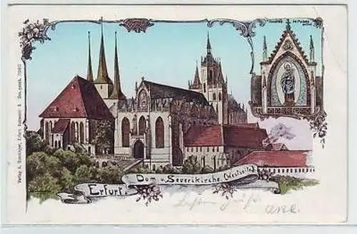 44220 Ak Erfurt Dom und Sebverikirche 1905