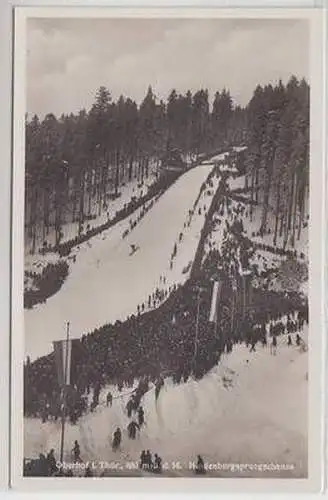 15535 Ak Oberhof in Thüringen Hindenburg Sprungschanze um 1940