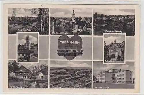 24109 Mehrbild Ak Meuselwitz Thür. Stadt der Braunkohle, Gummireifen ... um 1930