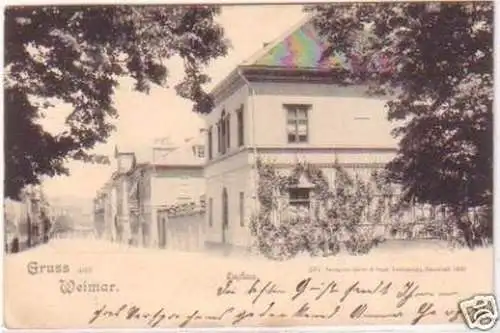 24108 Ak Gruss aus Weimar Liszthaus 1901